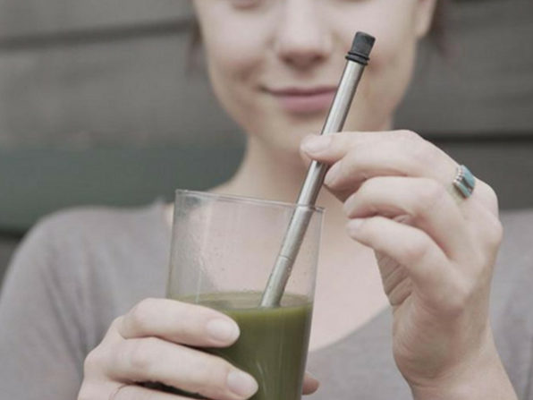[48% Off] Collapsible Reusable Straw With Cleaner & Case