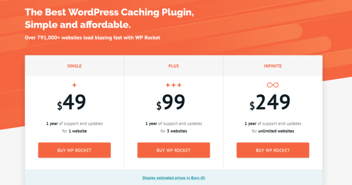 WP Rocket Review: Is It the Perfect Solution for WordPress Caching? 13 wp rocket pricing