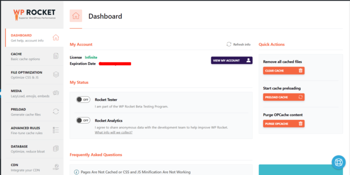 WP Rocket Review: Is It the Perfect Solution for WordPress Caching? 2 wp rocket setup and config