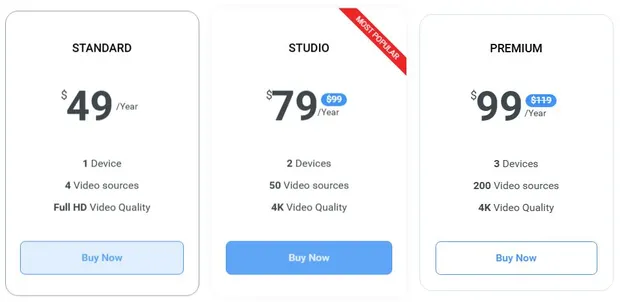ManyCam Pricing Plans for Individuals