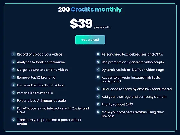 RepliQ Pricing December 2024